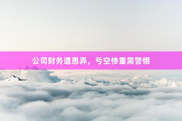 公司财务遭愚弄，亏空惨重需警惕